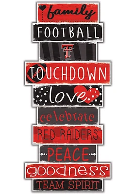 Texas Tech Red Raiders Celebrations Stack 24 Inch Sign - Red