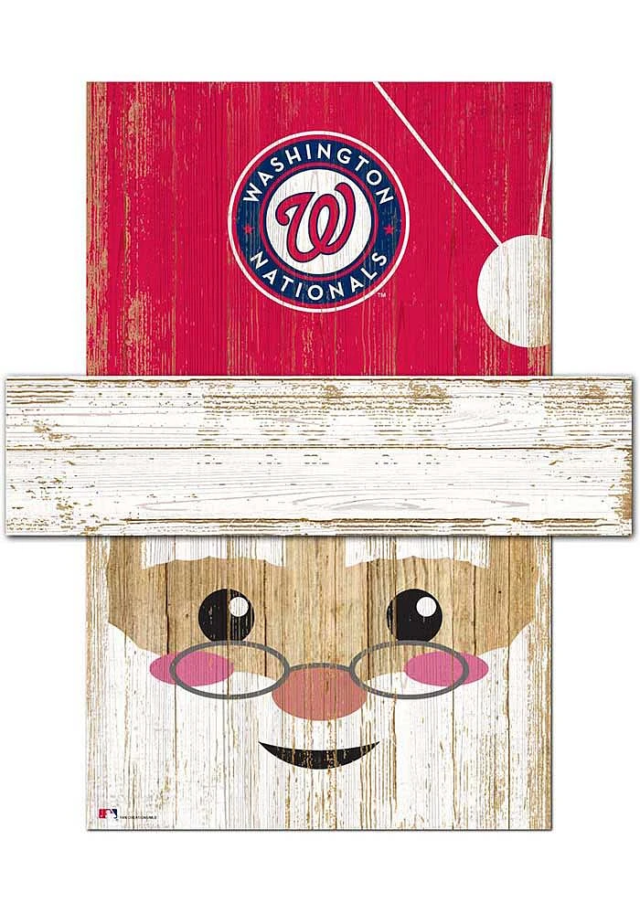 Washington Nationals Santa Head 6x5 Sign - Red
