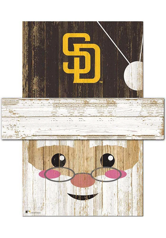 San Diego Padres Santa Head 6x5 Sign - Brown
