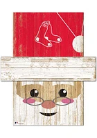 Boston Red Sox Santa Head 6x5 Sign - Red