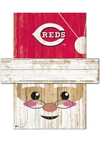 Cincinnati Reds Santa Head 6x5 Sign