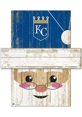Kansas City Royals Santa Head 6x5 Sign - Blue
