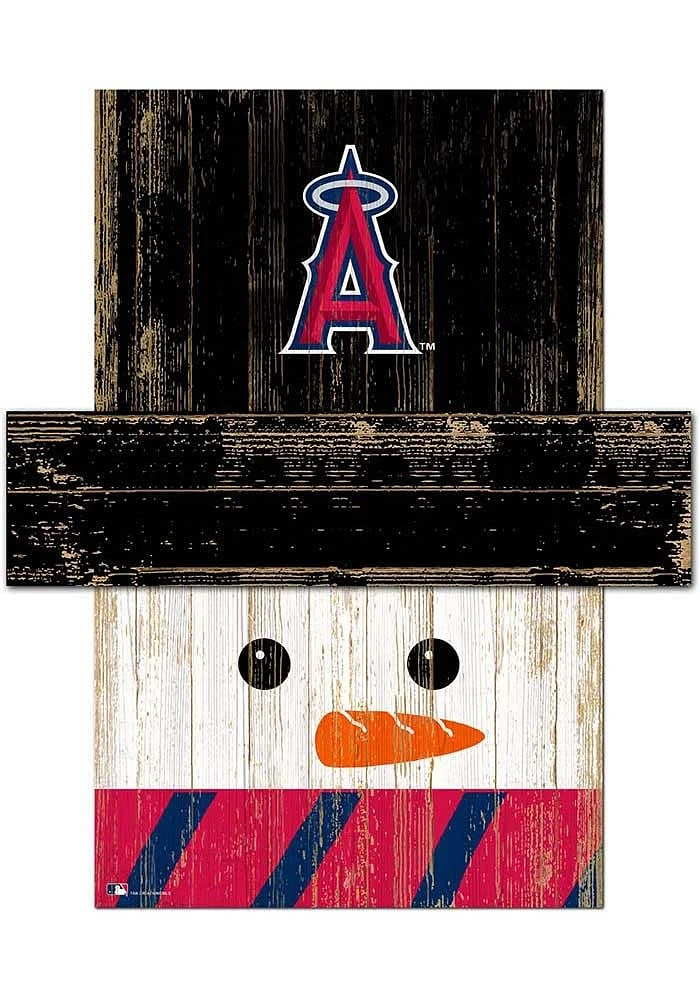 Los Angeles Angels Snowman Head Sign - Red