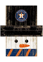 Houston Astros Snowman Head Sign - Navy Blue
