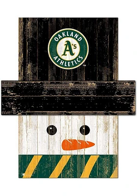 Oakland Athletics Snowman Head Sign - Green