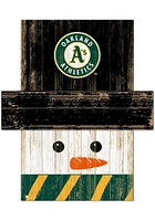 Oakland Athletics Snowman Head Sign - Green