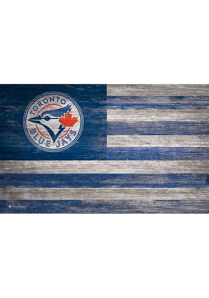 Toronto Blue Jays Distressed Flag 11x19 Sign - Blue