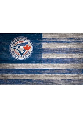 Toronto Blue Jays Distressed Flag 11x19 Sign - Blue