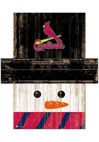 St Louis Cardinals Snowman Head Sign - Red