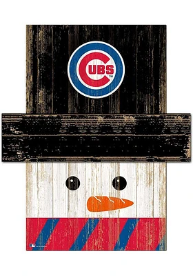 Chicago Cubs Snowman Head Sign - Blue
