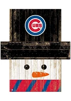 Chicago Cubs Snowman Head Sign - Blue