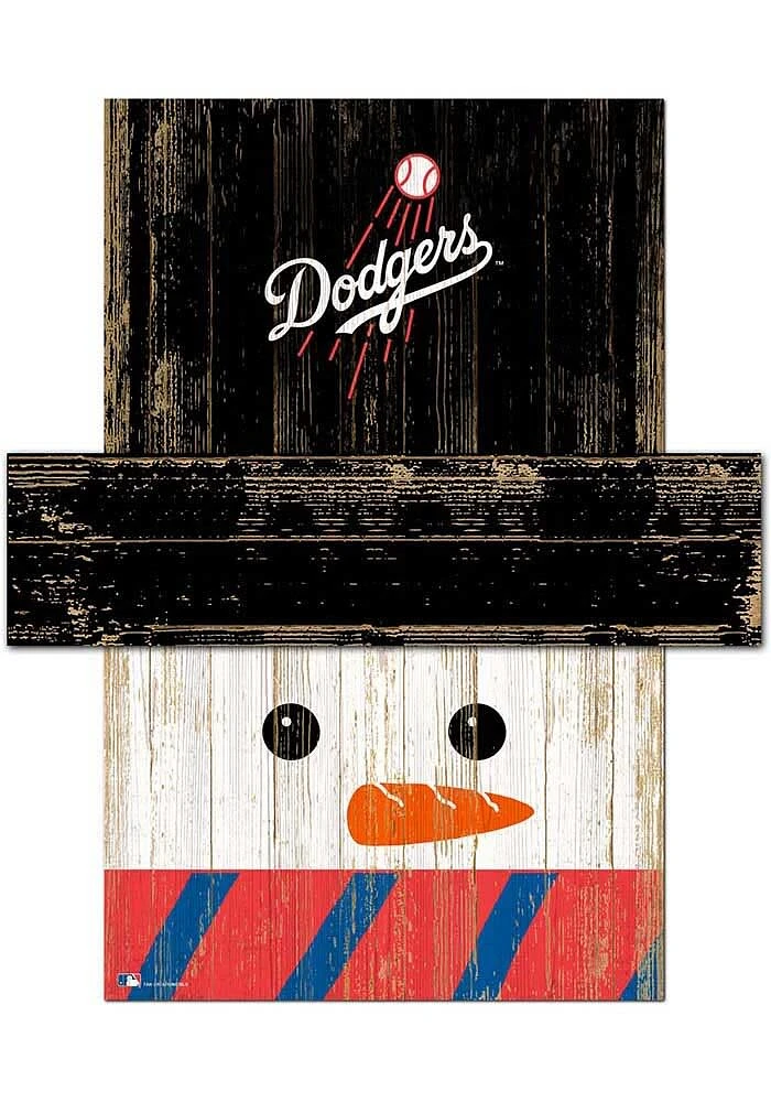 Los Angeles Dodgers Snowman Head Sign - Blue
