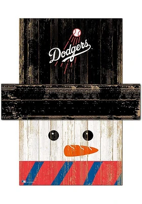 Los Angeles Dodgers Snowman Head Sign - Blue