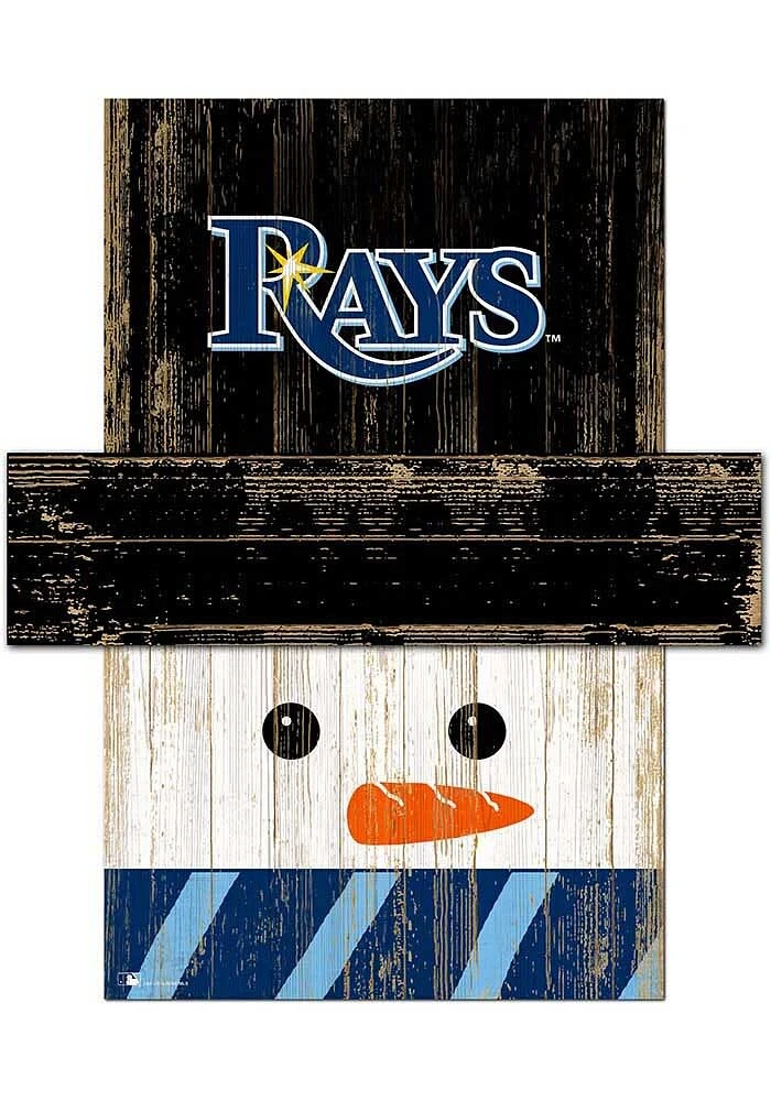 Tampa Bay Rays Snowman Head Sign - Blue