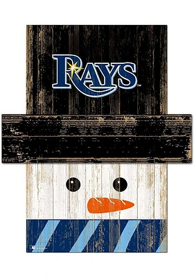 Tampa Bay Rays Snowman Head Sign - Blue