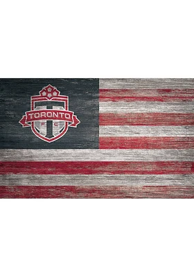 Toronto FC Distressed Flag 11x19 Sign - Grey