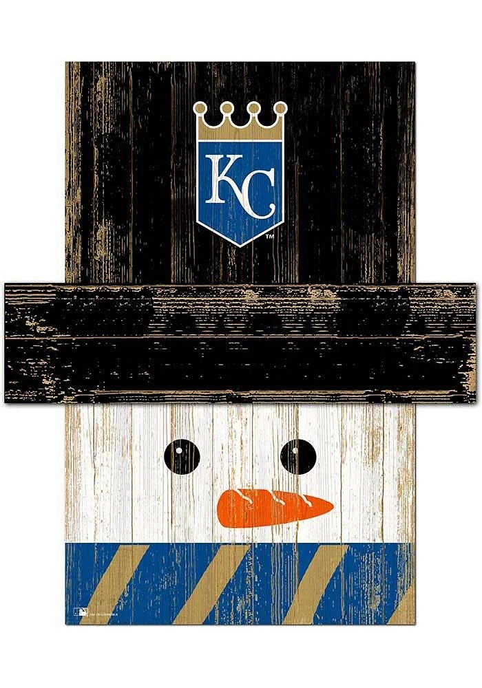 Kansas City Royals Snowman Head Sign - Blue