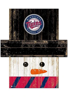 Minnesota Twins Snowman Head Sign - Blue