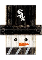 Chicago White Sox Snowman Head Sign - Black