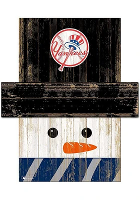 New York Yankees Snowman Head Sign - Blue