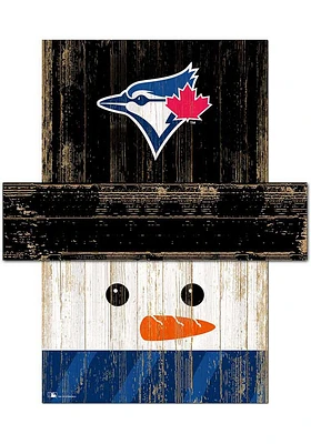 Toronto Blue Jays Snowman Head 6x5 Sign - Blue