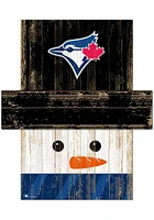 Toronto Blue Jays Snowman Head 6x5 Sign - Blue