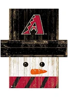 Arizona Diamondbacks Snowman Head 6x5 Sign - Red