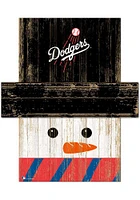 Los Angeles Dodgers Snowman Head 6x5 Sign - Blue