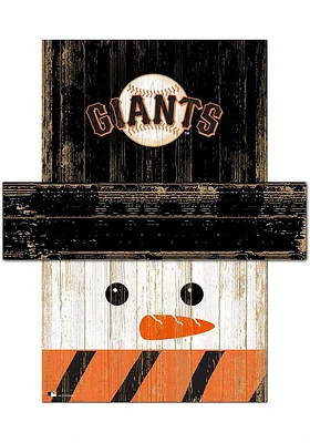 San Francisco Giants Snowman Head 6x5 Sign - Orange