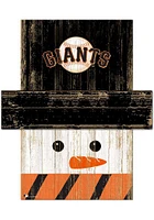 San Francisco Giants Snowman Head 6x5 Sign - Orange