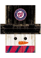 Washington Nationals Snowman Head 6x5 Sign - Red