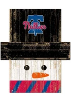 Philadelphia Phillies Snowman Head 6x5 Sign - Red
