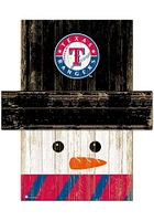 Texas Rangers Snowman Head 6x5 Sign - Blue
