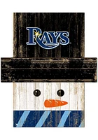Tampa Bay Rays Snowman Head 6x5 Sign - Blue