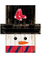 Boston Red Sox Snowman Head 6x5 Sign - Red