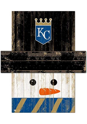 Kansas City Royals Snowman Head 6x5 Sign - Blue