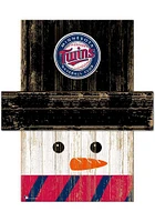 Minnesota Twins Snowman Head 6x5 Sign - Blue