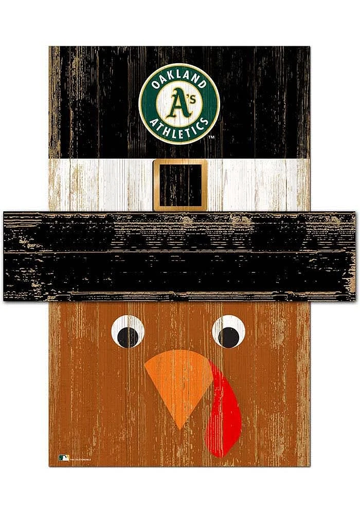 Oakland Athletics Turkey Head Sign - Green