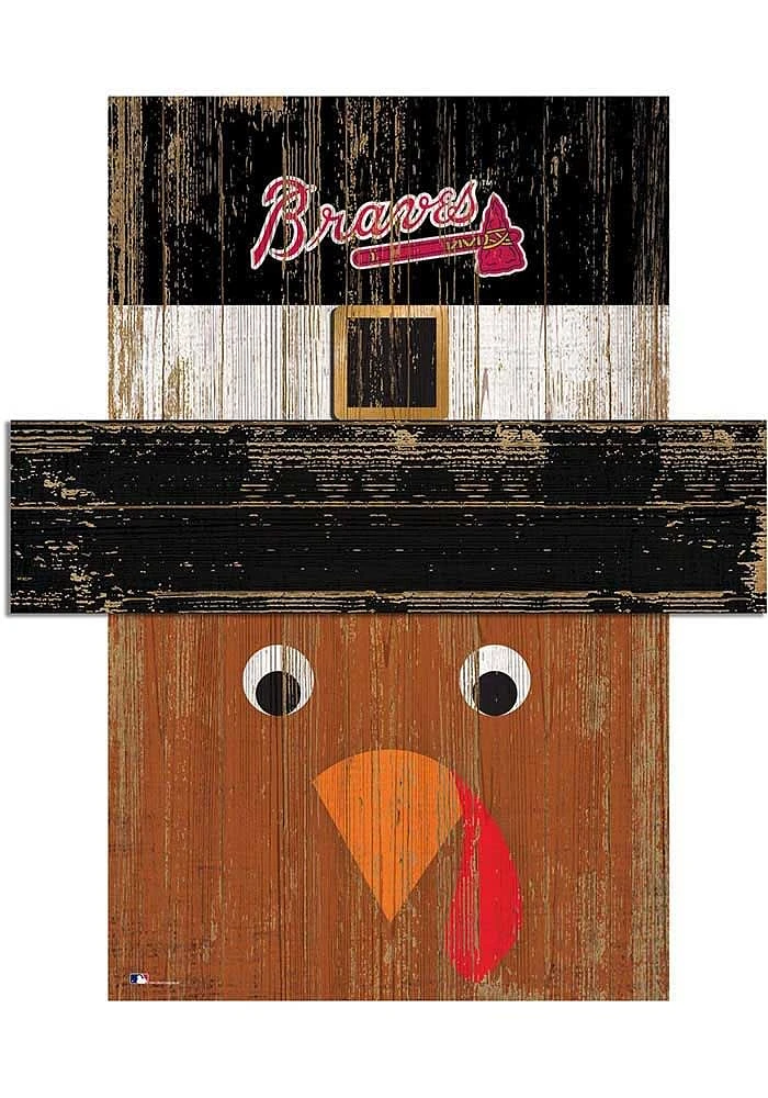 Atlanta Braves Turkey Head Sign - Blue