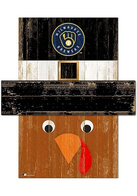 Milwaukee Brewers Turkey Head Sign - Navy Blue