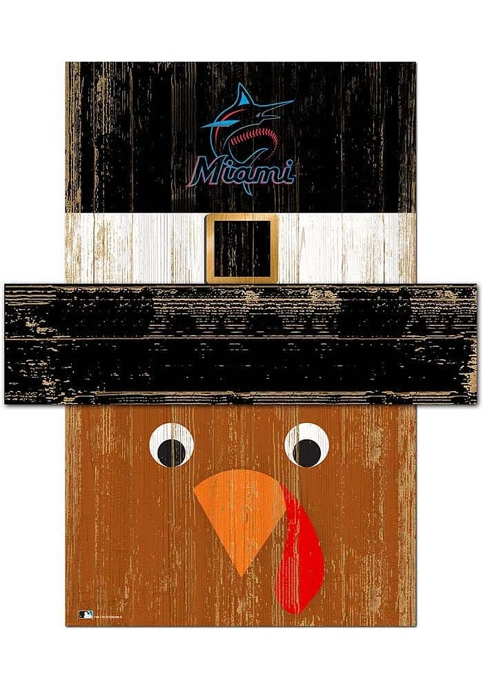 Miami Marlins Turkey Head Sign - Blue