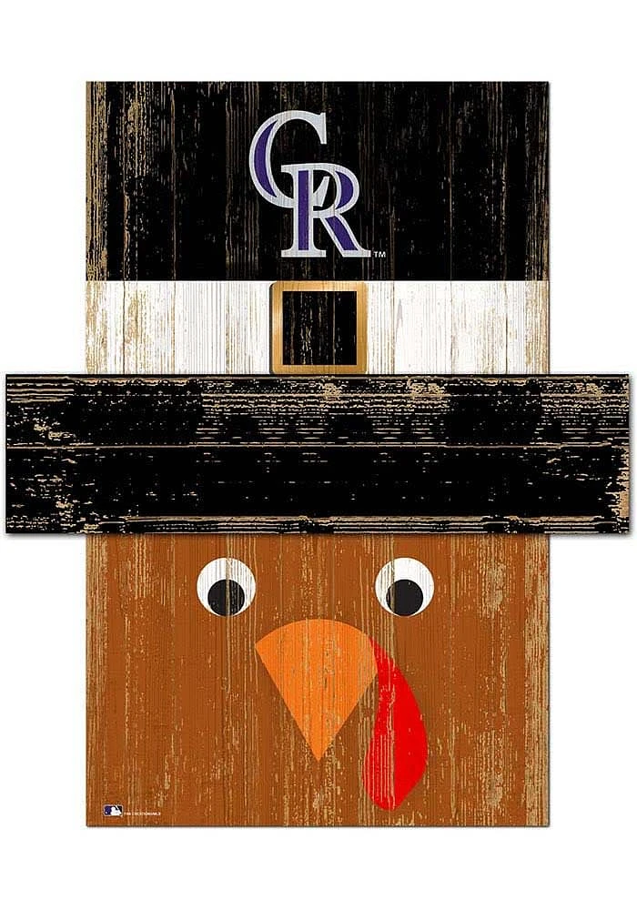 Colorado Rockies Turkey Head Sign - Purple
