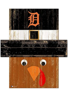 Detroit Tigers Turkey Head Sign - Navy Blue