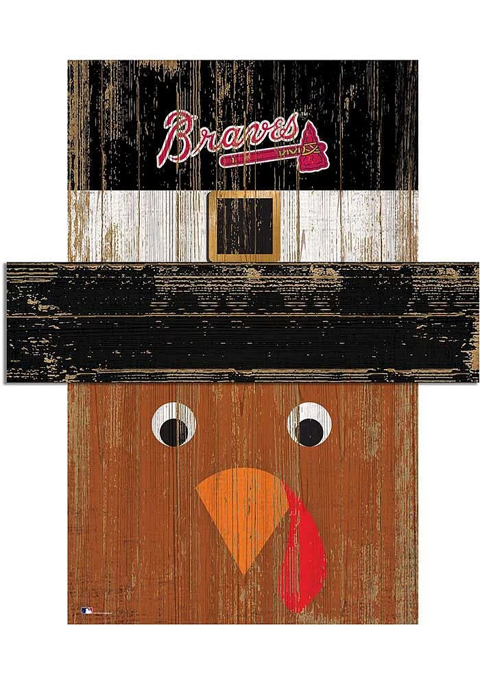 Atlanta Braves Turkey Head 6x5 Sign - Blue