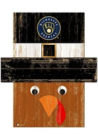 Milwaukee Brewers Turkey Head 6x5 Sign - Navy Blue