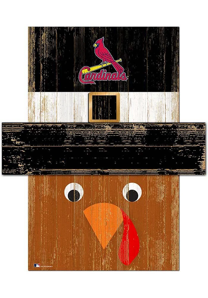 St Louis Cardinals Turkey Head 6x5 Sign - Red