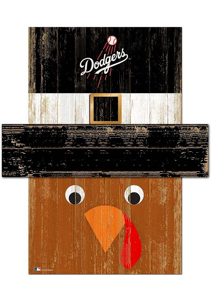 Los Angeles Dodgers Turkey Head 6x5 Sign - Blue