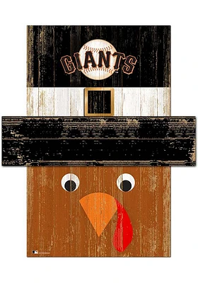 San Francisco Giants Turkey Head 6x5 Sign - Orange