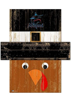 Miami Marlins Turkey Head 6x5 Sign - Blue