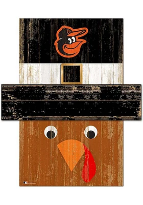 Baltimore Orioles Turkey Head 6x5 Sign - Orange